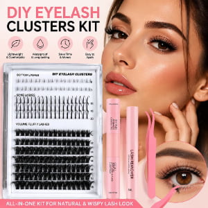 Wholesale Factory Custom Logo DIY Bottom Spike Fluffy Cluster Lashes Extension at Home