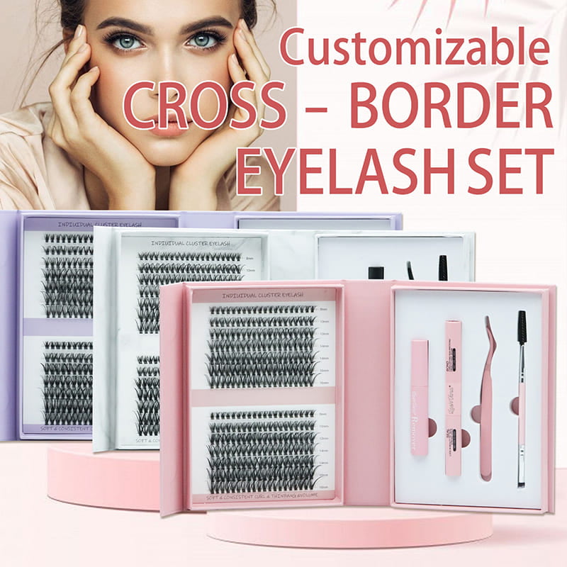 Wholesale Customs Premium Pre-cut DIY Cluster Eyelashes Extension Kits