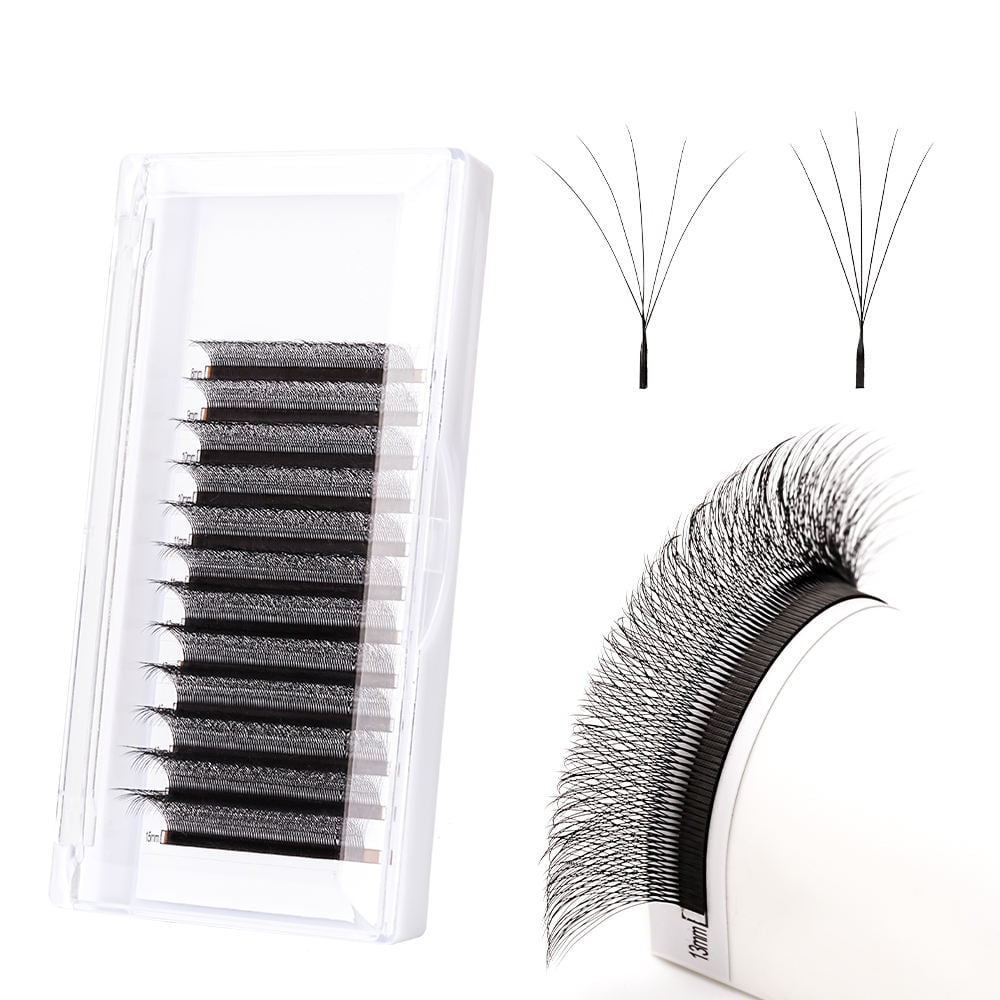 Whlosale Custom W Shaped Clover Classic Easy Fan Permanent Volume Lash Extensions