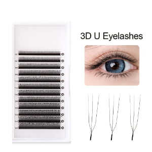 OEM Factory U Shaped PBT Individual Natural Volume Lashes Eyelash Extension
