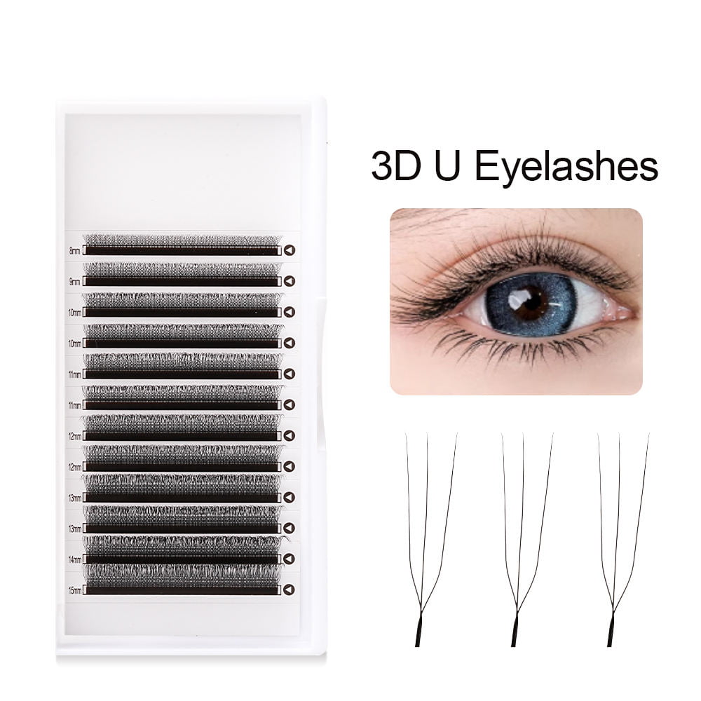 OEM Factory U Shaped PBT Individual Natural Volume Lashes Eyelash Extension