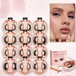 (Factory Direct Supply) Wholesale Natural Look No Need Glue Easy to Wear Magnetic Lashes with Applicator