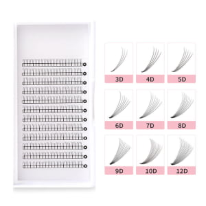 OEM & Private Label Narrow Premade Fan Lashes Custom Curl, Length & Volume Eyelash Extensions