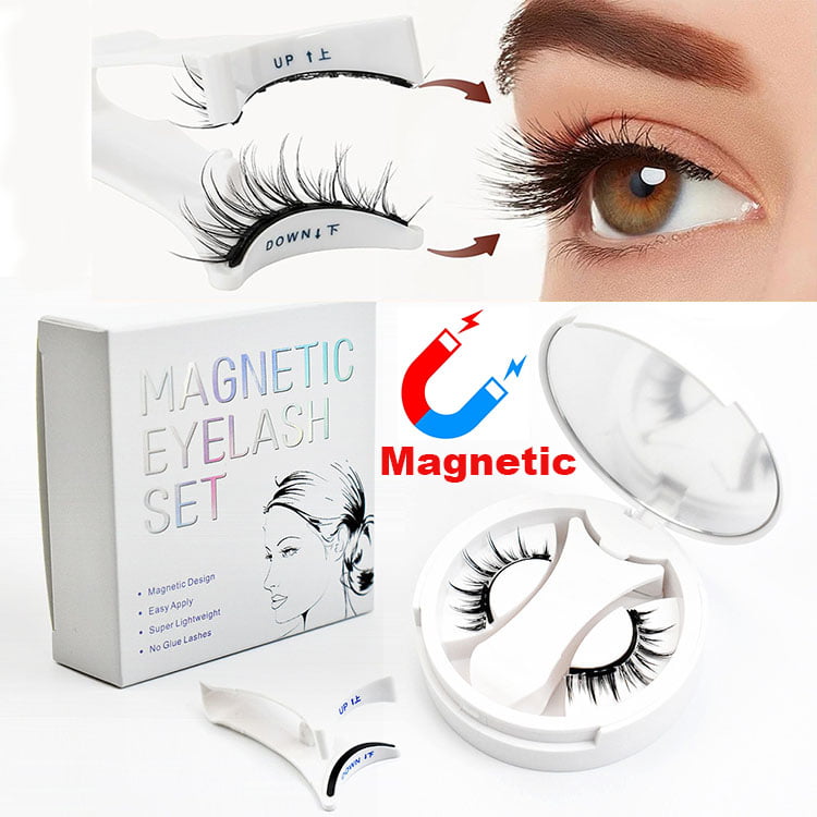 Wholesale Custom Packaging Natural Look No Glue Reusable Magnetic Lashes with Applicator